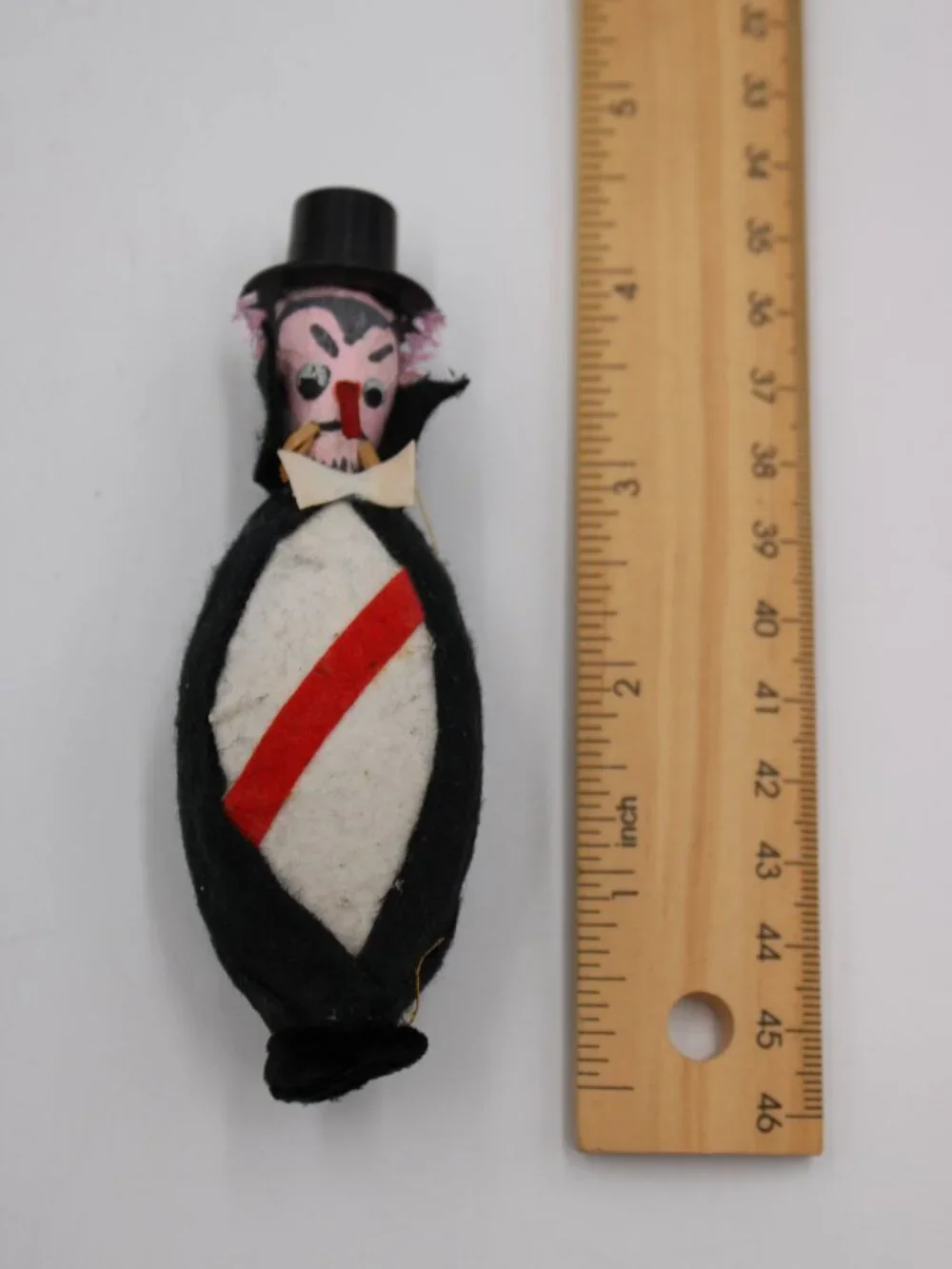 Vampire Dracula Felt Halloween Ornaments 50-60's Made in Japan 4